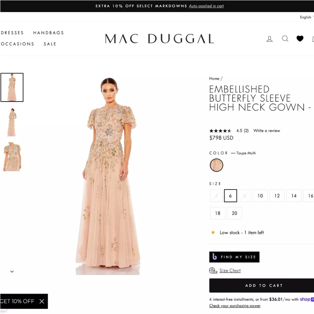 Mac Duggal sequined formal evening gown - Picture 6 of 13